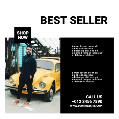 Menswear Sale Commercial Instagram Post Design Template