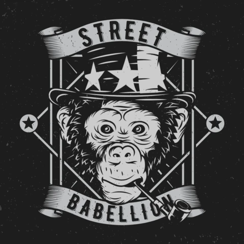 Monkey In A Hat T-Shirt Design Template
