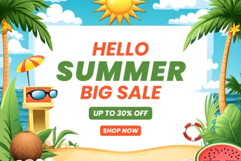 Vibrant Summer Sale Design Template for Promotions