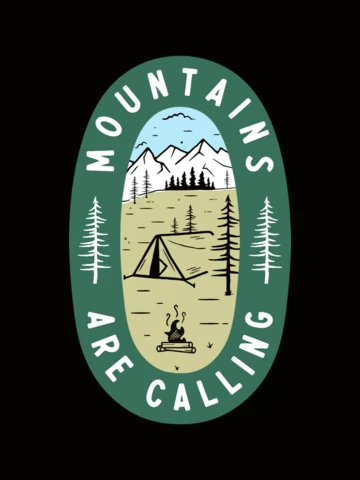 Mountains Are Calling T-shirt Template Design