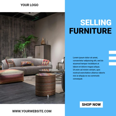 Blue Modern Social Media Ad Post Template