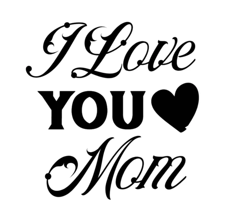 I Love You Mom T-Shirt Design Template