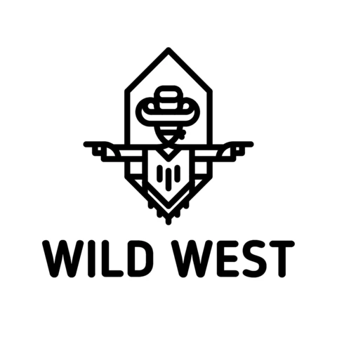 Szablon projektu logo dzikiego zachodu
