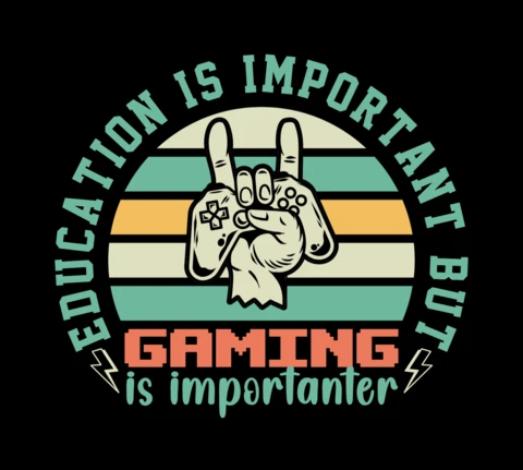 Gaming Pad In The Hand T-shirt Design Template