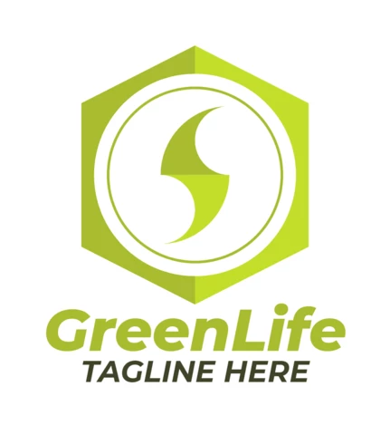 Green Life Eco Logo Template Design