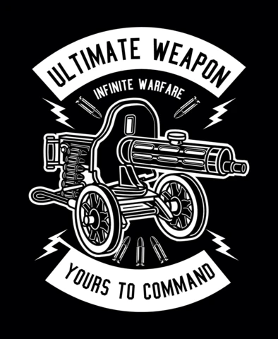 Ultimative Waffe T-Shirt Design-Vorlage