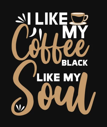 T-Shirt-Designvorlage „Gefällt mir“ für Kaffee
