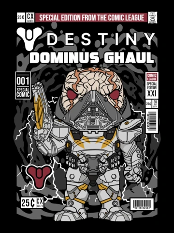 Dominus ghaul stripfiguur tijdschrift cover ontwerpsjabloon
