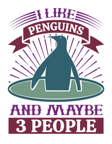 Modello di design per abbigliamento personalizzato con pinguino estroso