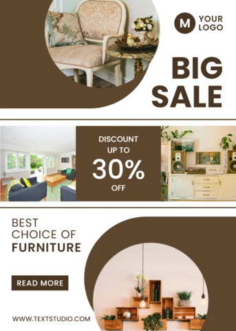 Modern Furniture Sale Design Template for Promotional Flyers