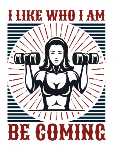 Empowering Fitness Design Template: Bold Vintage Style with Motivational Message