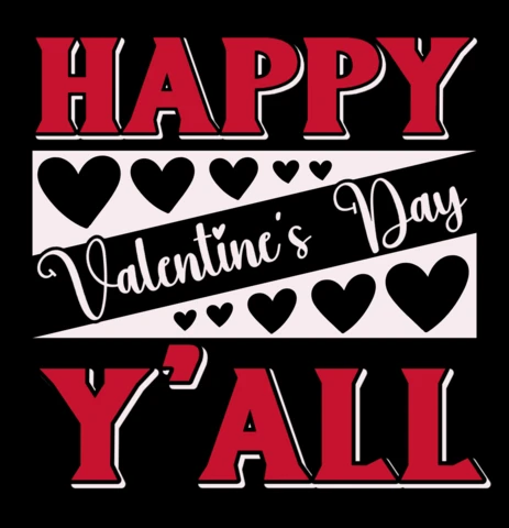 Happy Valentine's Day Design Template with Heart Graphics for Editable Celebrations
