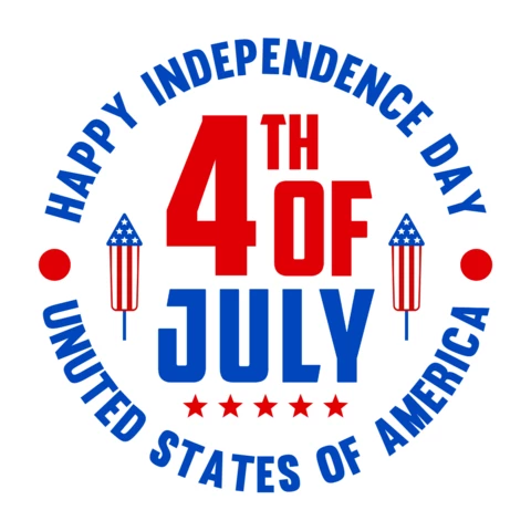 Plantilla de diseño de logotipo del día de la independencia de estados unidos