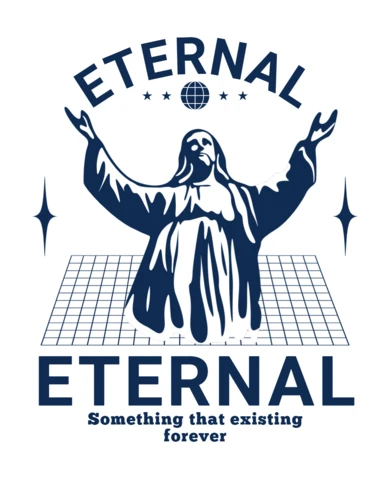 Eternal Design Template Featuring Iconic Statue for Apparel and Merchandise