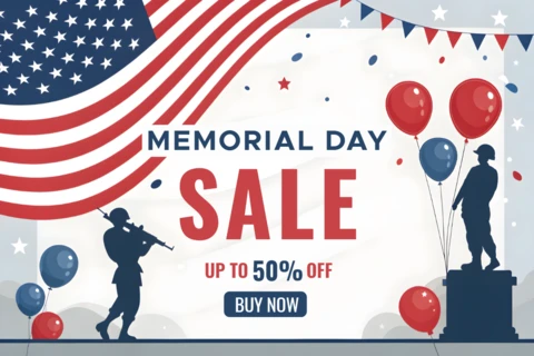 Modello di vendita per il giorno della memoria patriottica - design modificabile con grafiche audaci