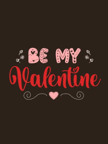 Valentines day be my valentine diseño de plantilla de camiseta