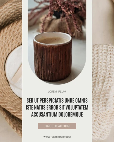 Rustic Coffee Call to Action Instagram Post Design Template