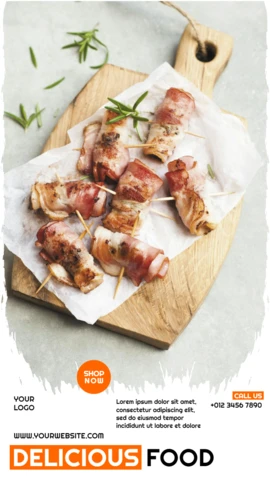 Bright Restaurant Menu Ad Instagram Story Post Design Template
