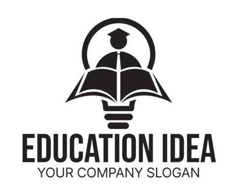 Bildung Idee Logo Design Vorlage schwarz