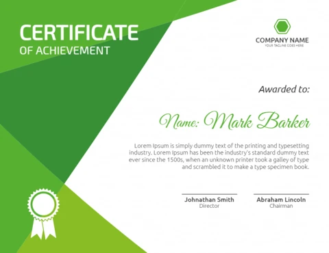 Corporate Employee Certificate Award Post Design Template