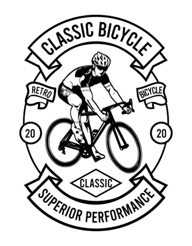 Classic Bicycle Retro Ad T-shirt Design Template