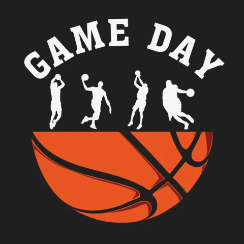Basketbal speler illustratie t-shirt ontwerpsjabloon