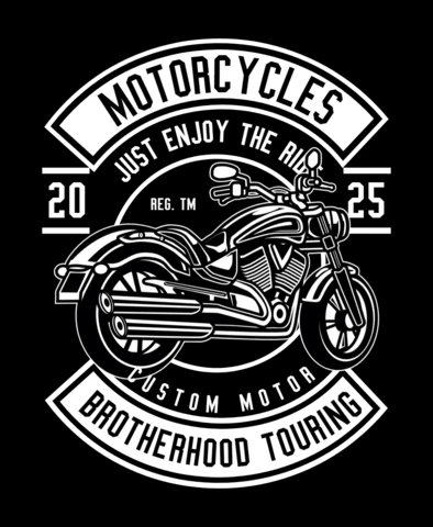 Modelo de design de camiseta de passeio da irmandade de motociclistas