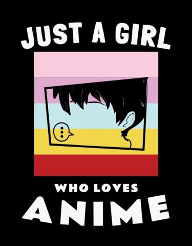 Just A Girl Who Loves Anime T-shirt Design Template