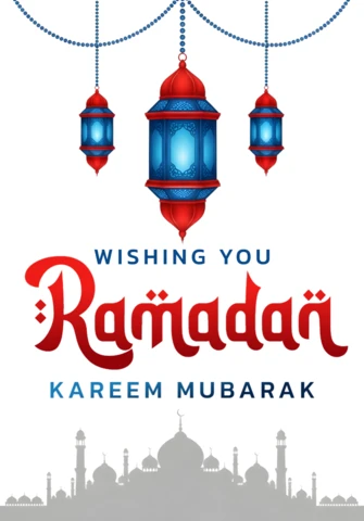 Szablon projektu lampionu ramadanowego do kartki z życzeniami
