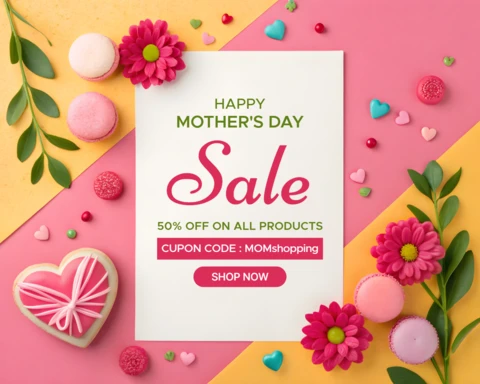 Mother's Day Sale Template - Vibrant Floral Design for Promotions