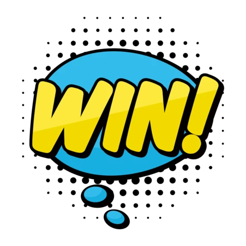 Win ! Modèle d'effet de texte de style bande dessinée pop art