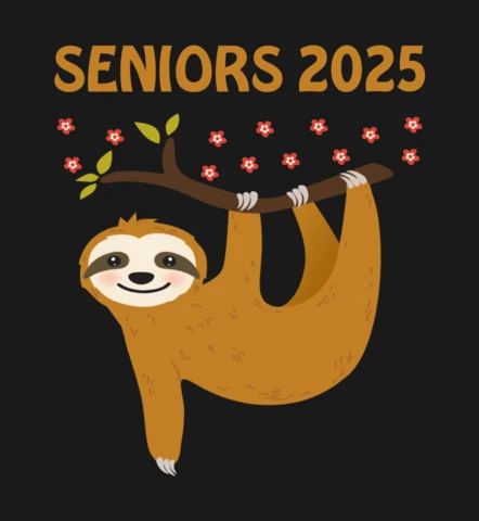 Yaşlılar 2025 tembel hayvan tişört tasarım şablonu
