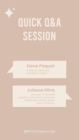 Quick Q&A Session Template For Customer Interaction Instagram Story Post Design
