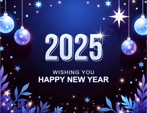 2025 modèle de carte de vœux festive pour la nouvelle année