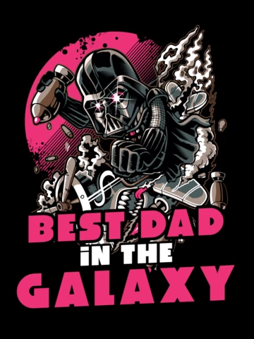 Modèle de conception de t-shirt parodie du meilleur papa de la galaxie Star Wars