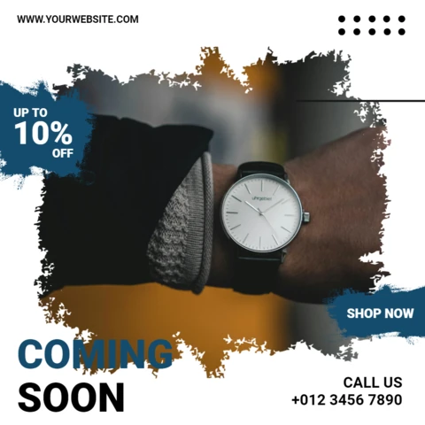 Plantilla de diseño para publicación en redes sociales de relojes clásicos para hombres