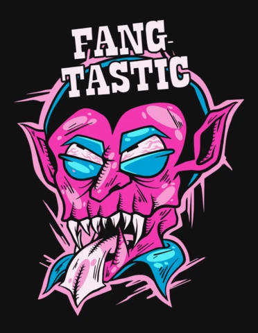 Fang-tastic Graphic Design Template: Bold and Edgy Monster Illustration