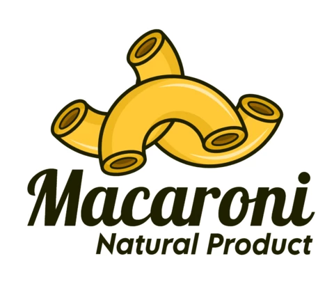 Macaroni Natural Product Logo Design Template