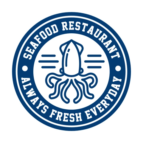 Modelo de design de logotipo de restaurante de frutos do mar