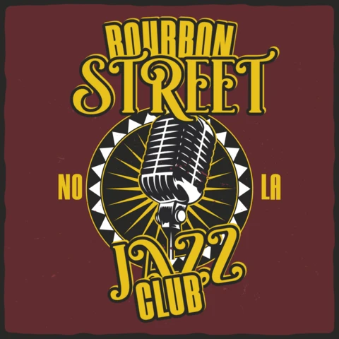 Bourbon Street Jazz Club T-Shirt Design Template