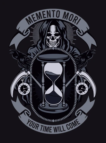 Plantilla de diseño de camiseta Memento mori: tu momento llegará