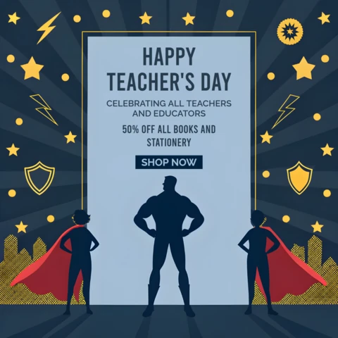 Heroic Teacher's Day Celebration Template - Editable Design for Educators