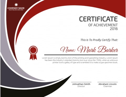 Abstract Corporate Award Certificate Post Design Template