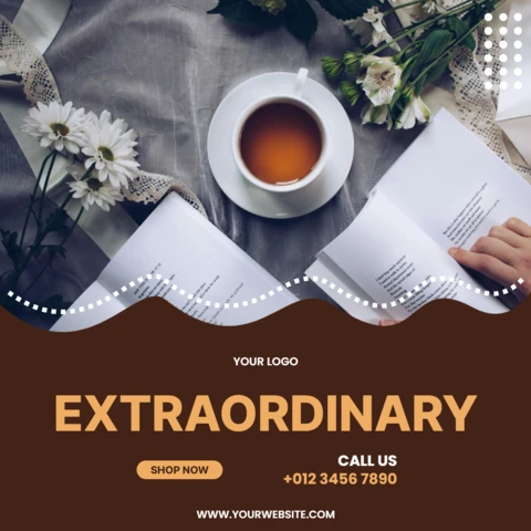 Extraordinary Coffee Instagram Post Design Template