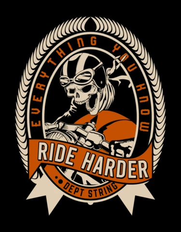 Skelett fährt fahrrad t-shirt design vorlage