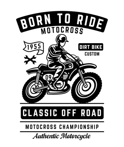 Born To Ride Bike T-Shirt Design Template