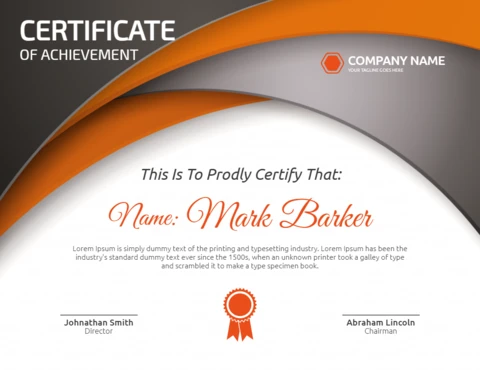 Corporate Employee Certificate Award Post Design Template