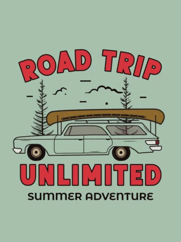 Road Trip Summer Adventure T-shirt Template Design