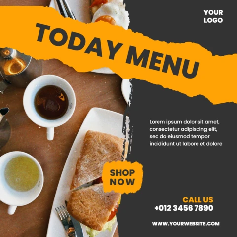 Impactful Scratched Marketing Social Media Post Design Template