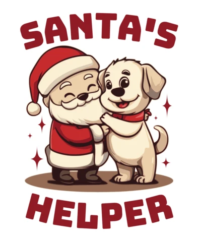 Santa's Helper Design Template for Holiday Apparel